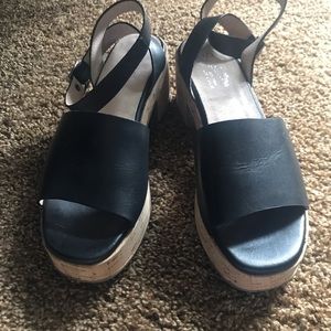 Piper platform ankle wrap shoes